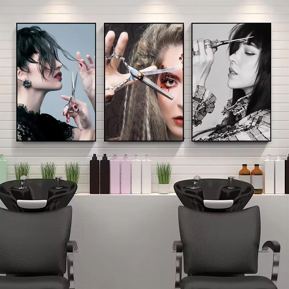 Modern Hair Salon HD Wall Art  - đánh giá và giá Interior Design Hd