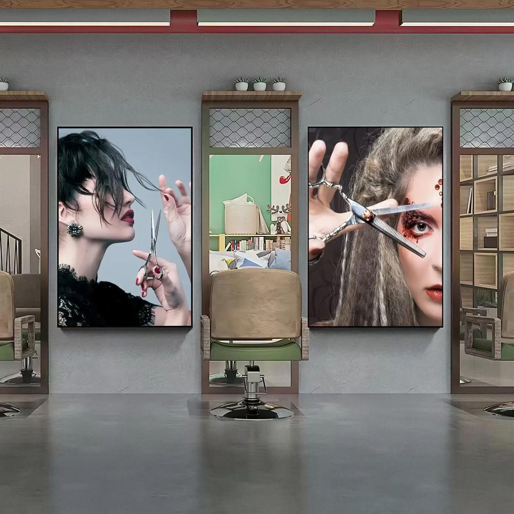 Modern Hair Salon HD Wall Art  - đánh giá và giá Interior Design Hd