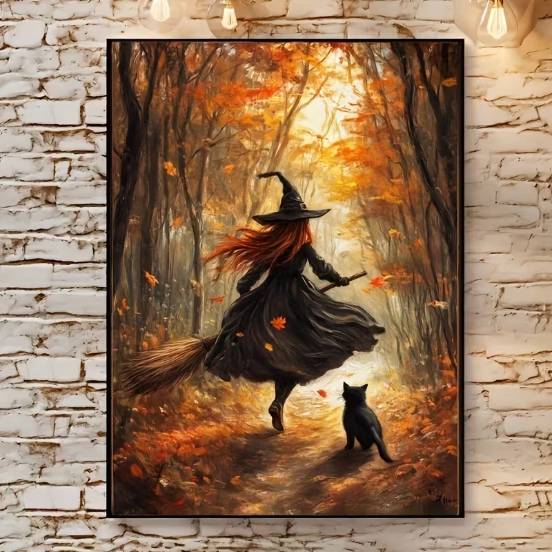 Retro Alloween Autumn Witch On - đánh giá và giá Interior Design Living Room