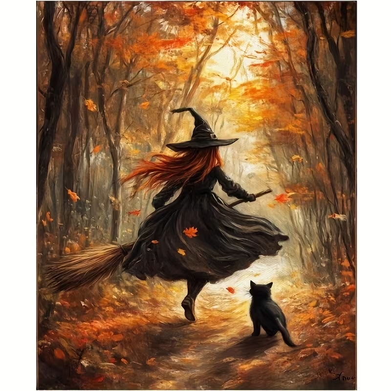 Retro Alloween Autumn Witch On - đánh giá và giá Interior Design Living Room